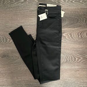 Vegan Leather High Rise Skinny Pants